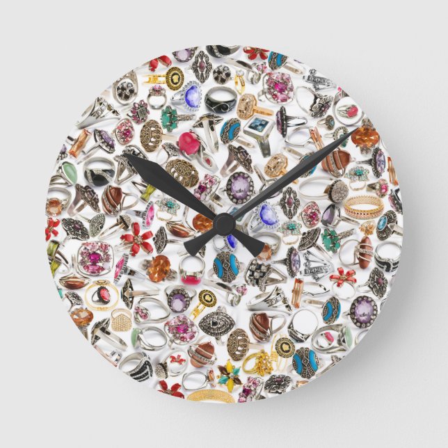 Relógio Redondo joias anéis (Frente)