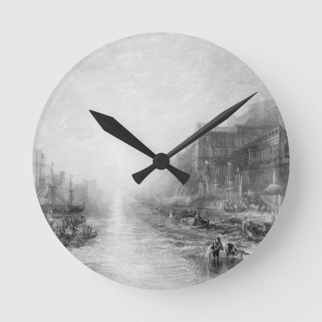 Relógio Redondo Joseph Mallord William Turner | Embarque de (Frente)