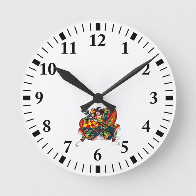 Relógio Redondo kabuki (Frente)