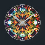 Relógio Redondo Kaleidoscope Mandala Flower Design- 23091<br><div class="desc">Kaleidoscope Mandala Flower Design- 23091</div>