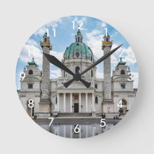 Relógio Redondo Karlskirche em Viena, Áustria