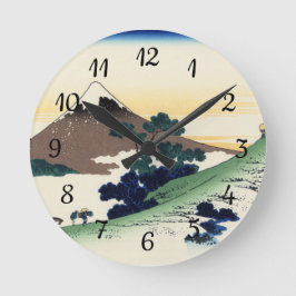 Relógio Redondo Katsushika Hokusai. O Inume Pass no Kai Provinc
