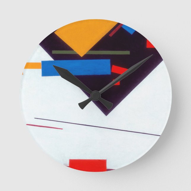 Relógio Redondo Kazimir Malevich Suprematismo (Frente)