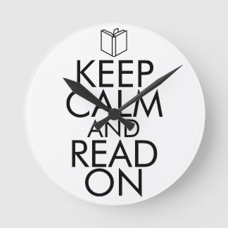 RELÓGIO REDONDO KEEP CALM AND READ ON