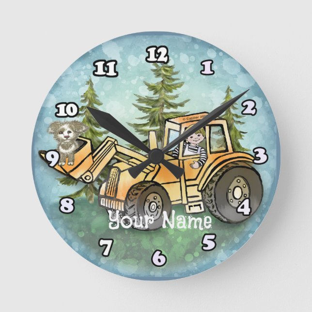 Relógio Redondo Kid do carregador frontal (Frente)