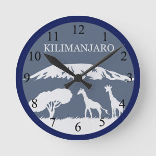 Relógio Redondo Kilimanjaro (Azul)