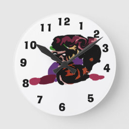 Relógio Redondo king Charles spaniel and roses sweet 