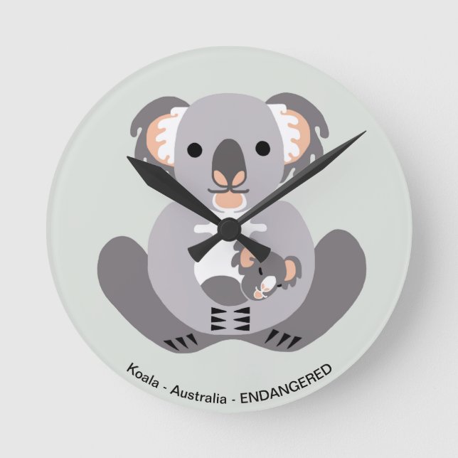 Relógio Redondo Koala - (Frente)