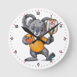 Relógio Redondo Koala-ficado para Dinke Pickleball