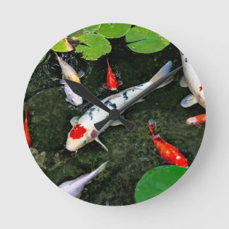 Relógio Redondo Koi Pond
