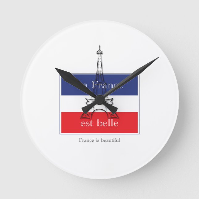 Relógio Redondo La France est Belle (Frente)