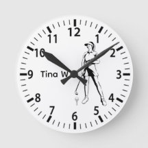 Lady Golfer Nome personalizado