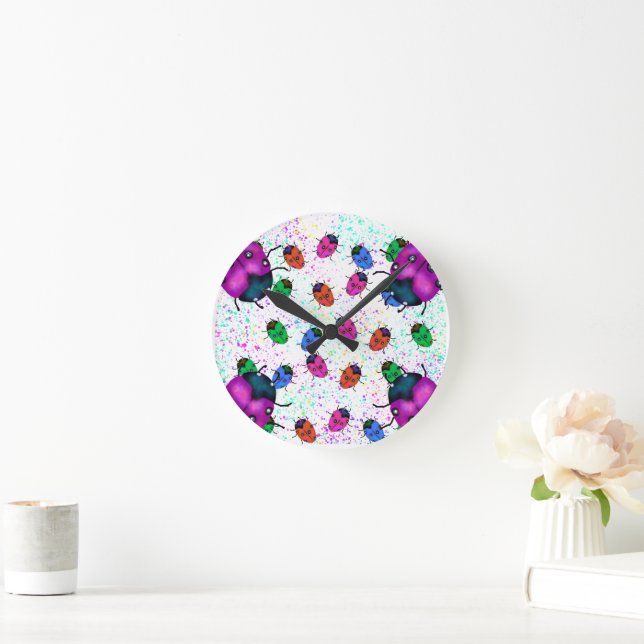 RELÓGIO REDONDO LADYBUG ART (Lar)