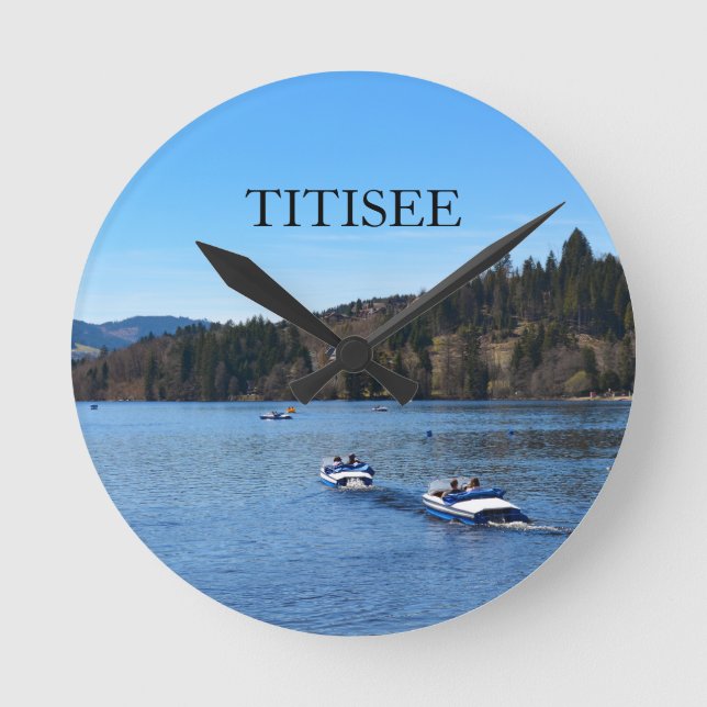 Relógio Redondo Lago Titisee na Floresta Negra     (Frente)