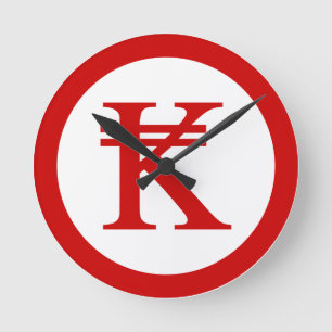 Relógio Redondo Laos Kip Lao / Sinal de dinheiro do Laos