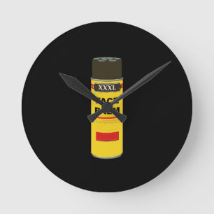 Relógio Redondo Lata Extra Extra Extra Grande do FACE PALM