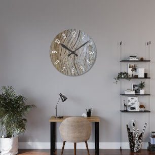 Relógio Redondo Latido de Árvore Cypress Curva Antigo Faux