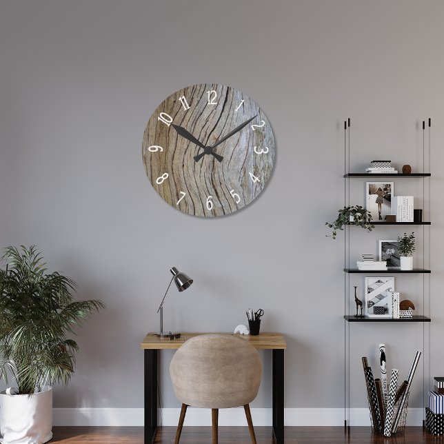 Relógio Redondo Latido de Árvore Cypress Curva Antigo Faux (Criador carregado)