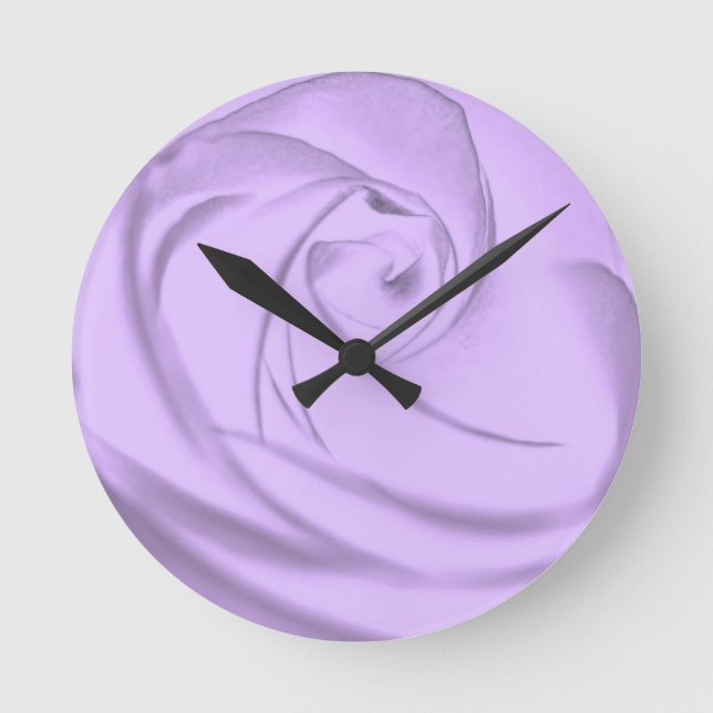 Relógio Redondo -lavender.jpg cor-de-rosa (Frente)