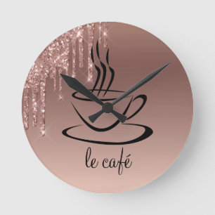 Relógio Redondo Le Café - Cozinha Personalizada Acrílica