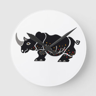 Relógio Redondo Legal gráfico RHINOCEROS - África - Conservação