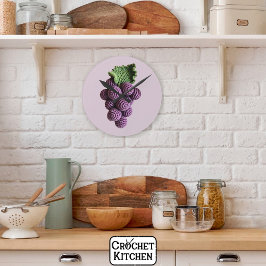 Relógio Redondo Legal Mínimo Roxo Vovó Chic Grape