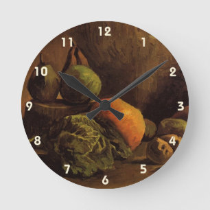 Relógio Redondo Legumes e Frutas por Vincent van Gogh
