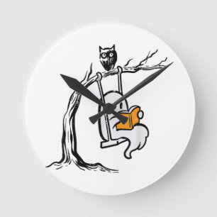 Relógio Redondo Leitura de Swing no Fantasma do Halloween