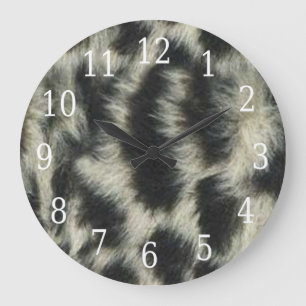 Relógio Redondo-Leopardo-da-Neve