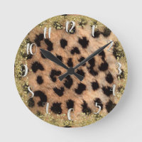 Leopardo Guepardo Estampa Animal Dourado Brilho Mo