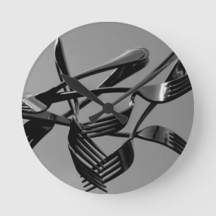 Relógio Redondo Levitação do garfo