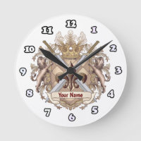 Lion Griffin Shield Surname