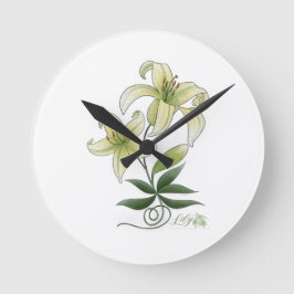 Relógio Redondo Lírios