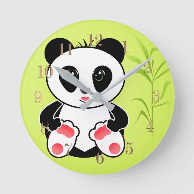 Relógio Redondo Little Panda (Frente)