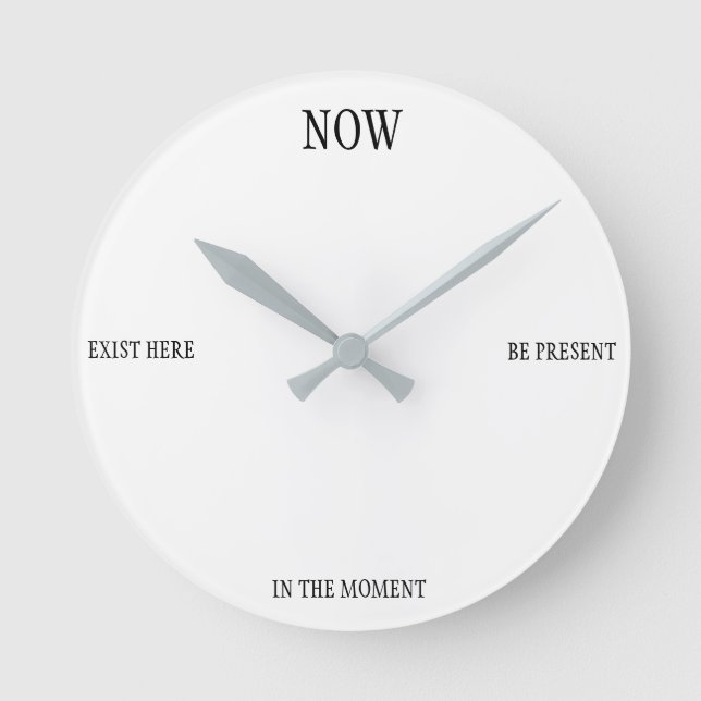 Relógio Redondo Live in the Moment Clock (Frente)