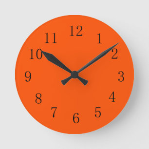 Relógio Redondo Livraria Internacional Laranja Wall Clock