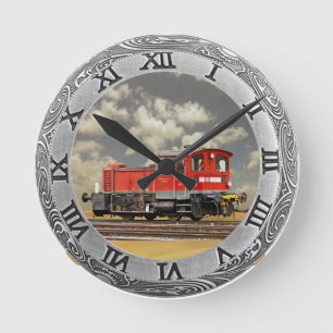 RELÓGIO REDONDO LOCOMOTIVO PEQUENO