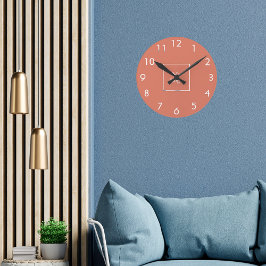 Relógio Redondo Logotipo branco da Terracotta