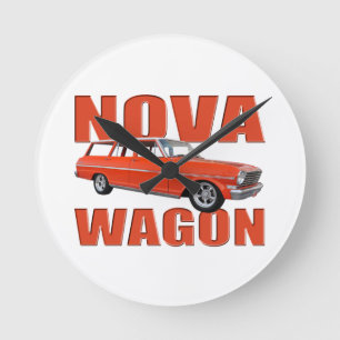 Relógio Redondo longroof chevy vermelho do vagão da nova 1963 II