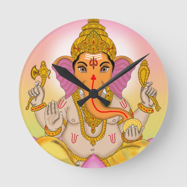 Relógio Redondo Lord Ganesha Clock (Frente)