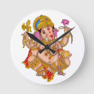 Relógio Redondo Lord Ganesha Wall Clock