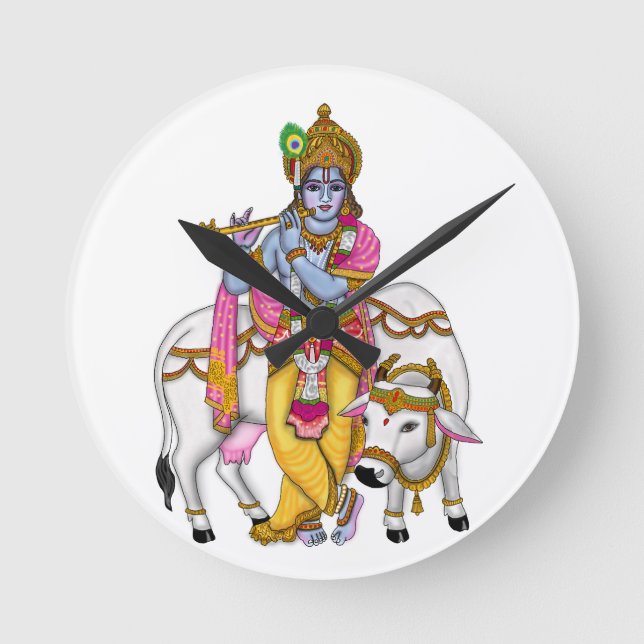 Relógio Redondo Lord Krishna Clock (Frente)