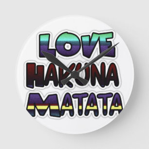 Relógio Redondo Love Hakuna Matata Gifts