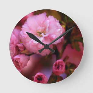 Relógio Redondo Lovely Spring Pink Cherry Blossoms