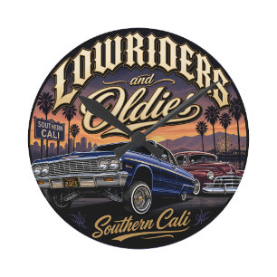 Relógio Redondo Lowriders e oldies