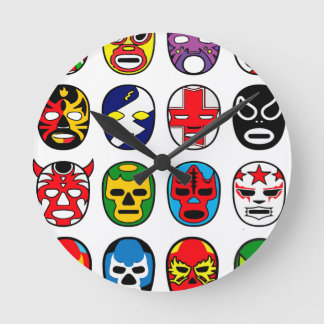 Relógio Redondo Lucha Libre Luchador Luta Máscaras mexicanas