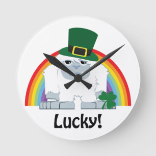 Relógio Redondo Lucky Yeti Leprechaun