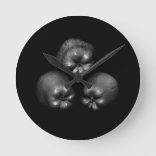 Relógio Redondo Maçãs - Simples diversão Elegante de Belas Artes C