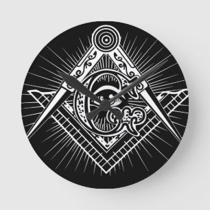 Relógio Redondo Maçonaria-Maçónico-Alvenaria