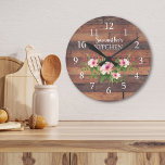 Relógio Redondo Madeira De Palete Personalizada E Cozinha Floral R<br><div class="desc">O relógio russo da cozinha para personalizar. A lenha rustica e a ilustração floral de aquarela acrescentam uma aparência no estilo do país.</div>